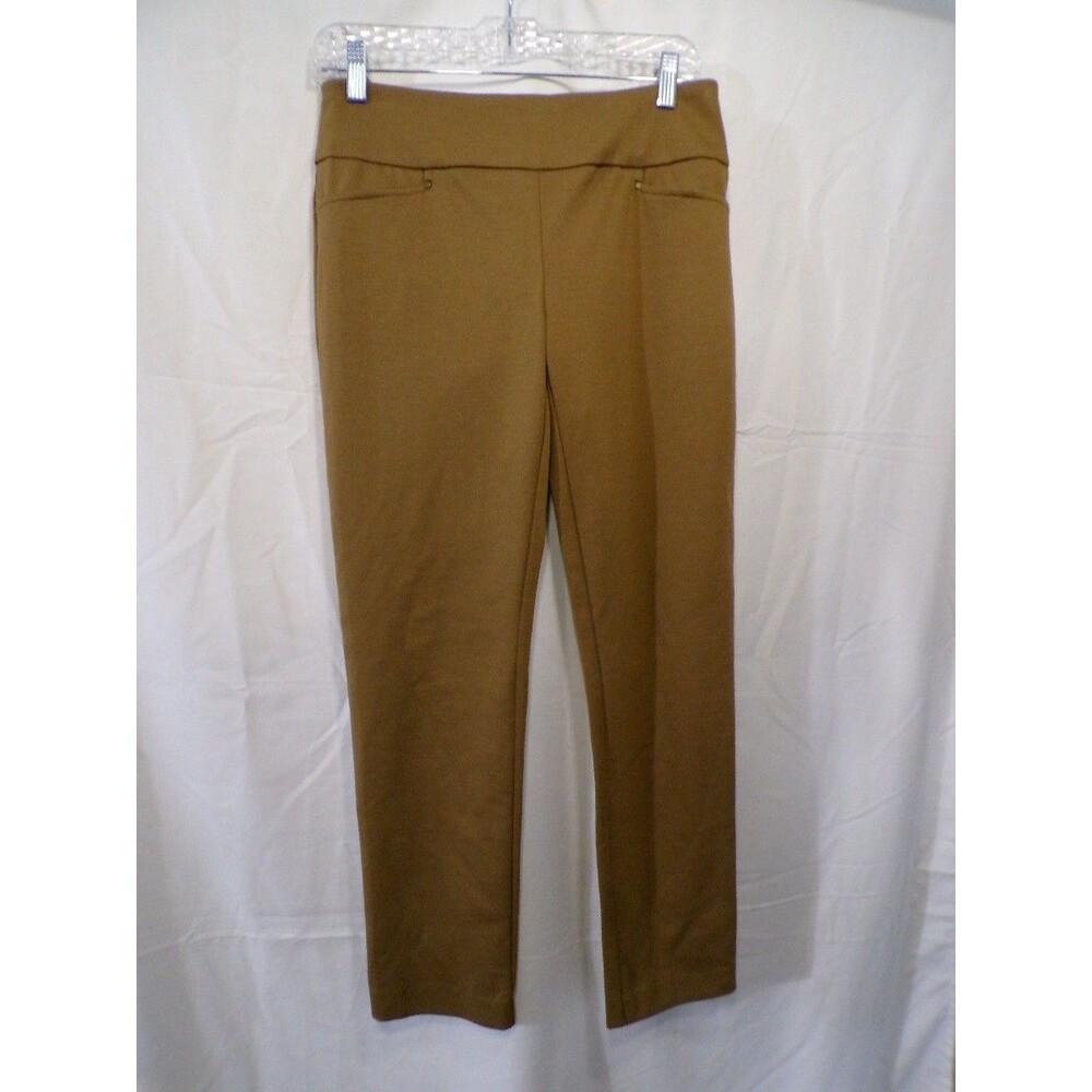 ATTYRE Women's Brown Ponte Pull On Dress Pants Size 6 Style 1A4A139